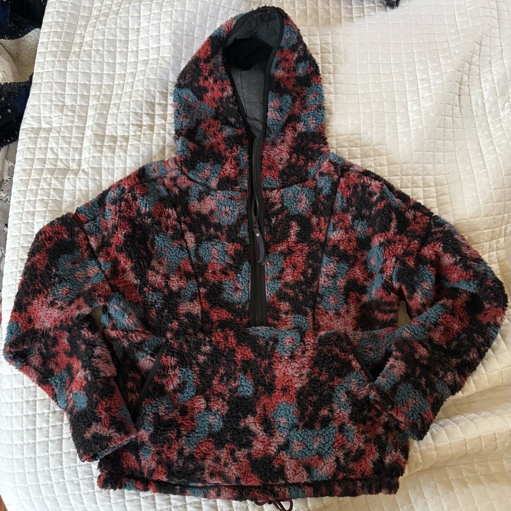 Prana Plushy Hooded Half Zip Pullover